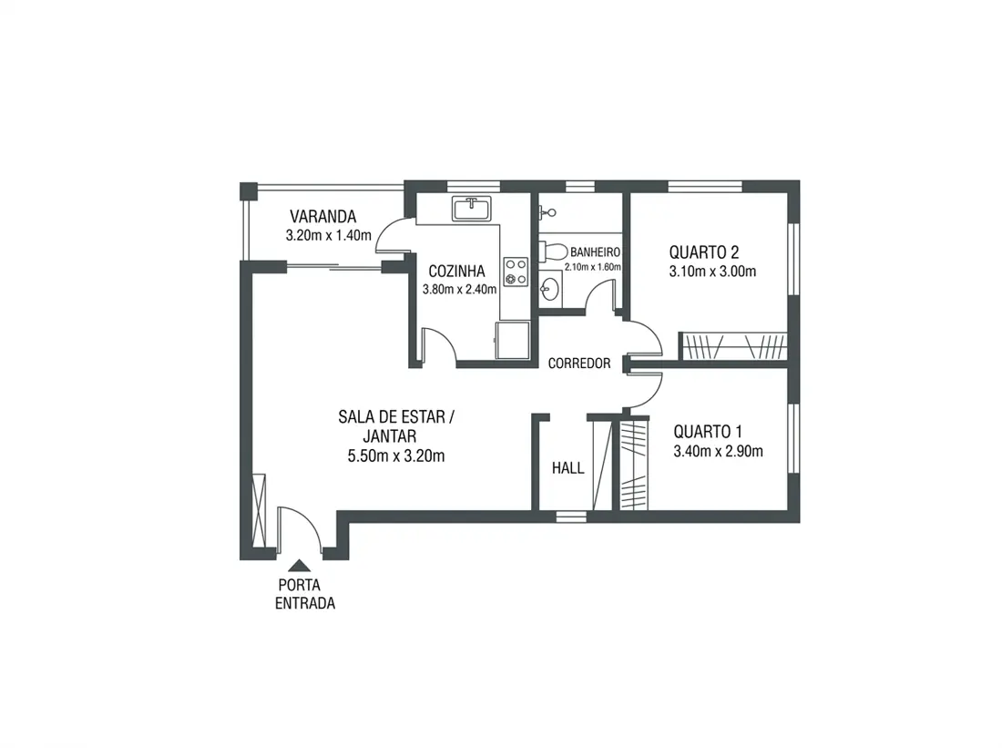 Depois: resultado do /floorplan