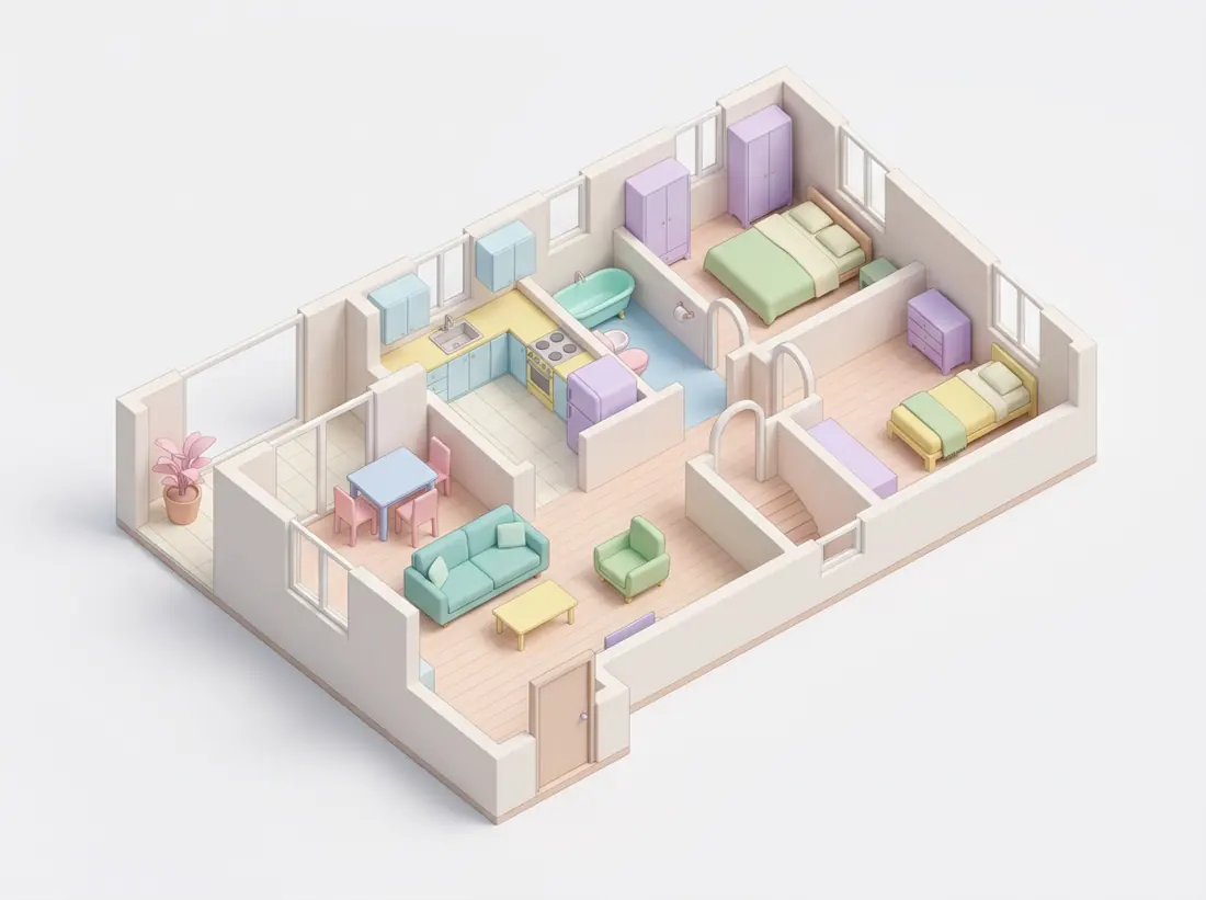 Depois: resultado do /isometric